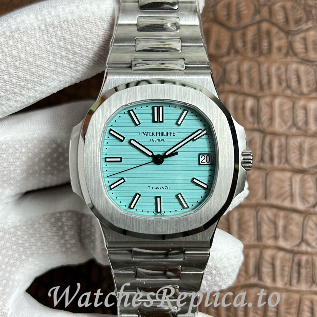 Patek Philippe Replica Nautilus 5711 Platinum strap 40MM - WatchesReplica.is