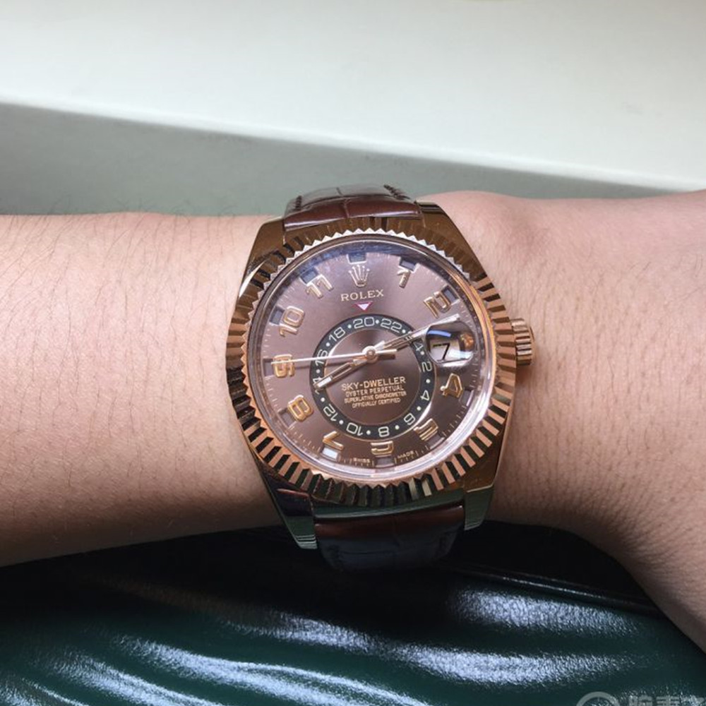 Rolex Sky Dweller Brown Dial 326135 - WatchesReplica.is