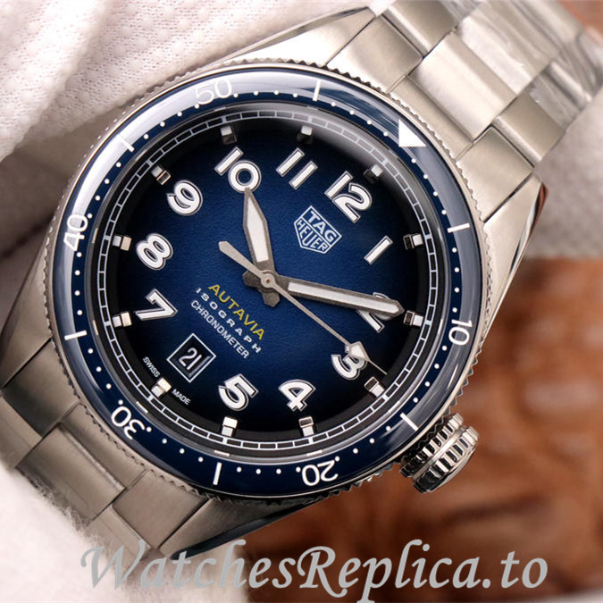 Tag Heuer Replica Autavia Stainless steel strap 42MM - WatchesReplica.is