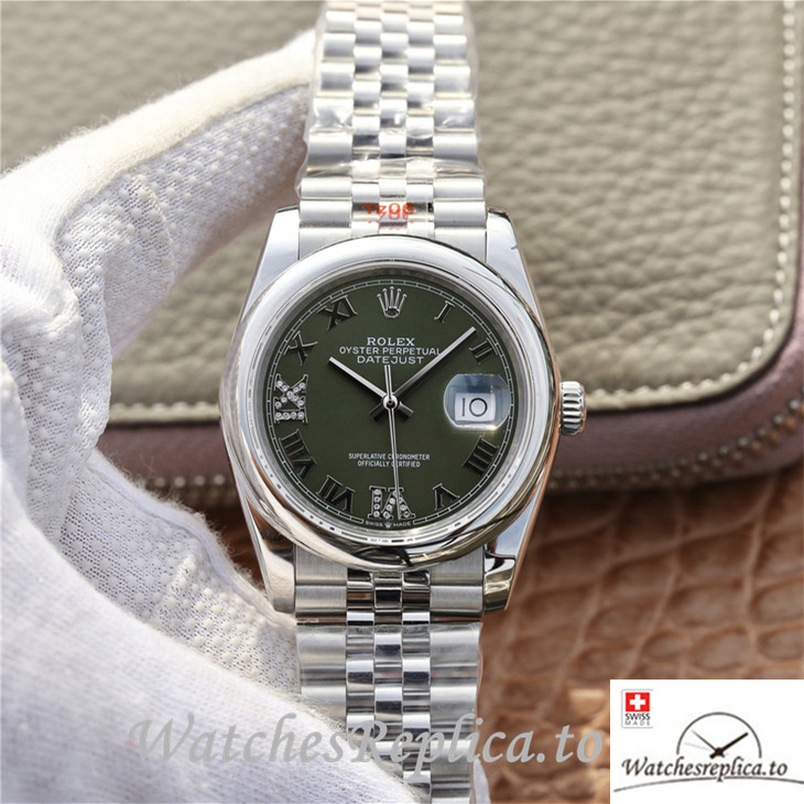 Swiss Rolex Datejust Replica 116200 Stainless steel strap 36MM - WatchesReplica.is