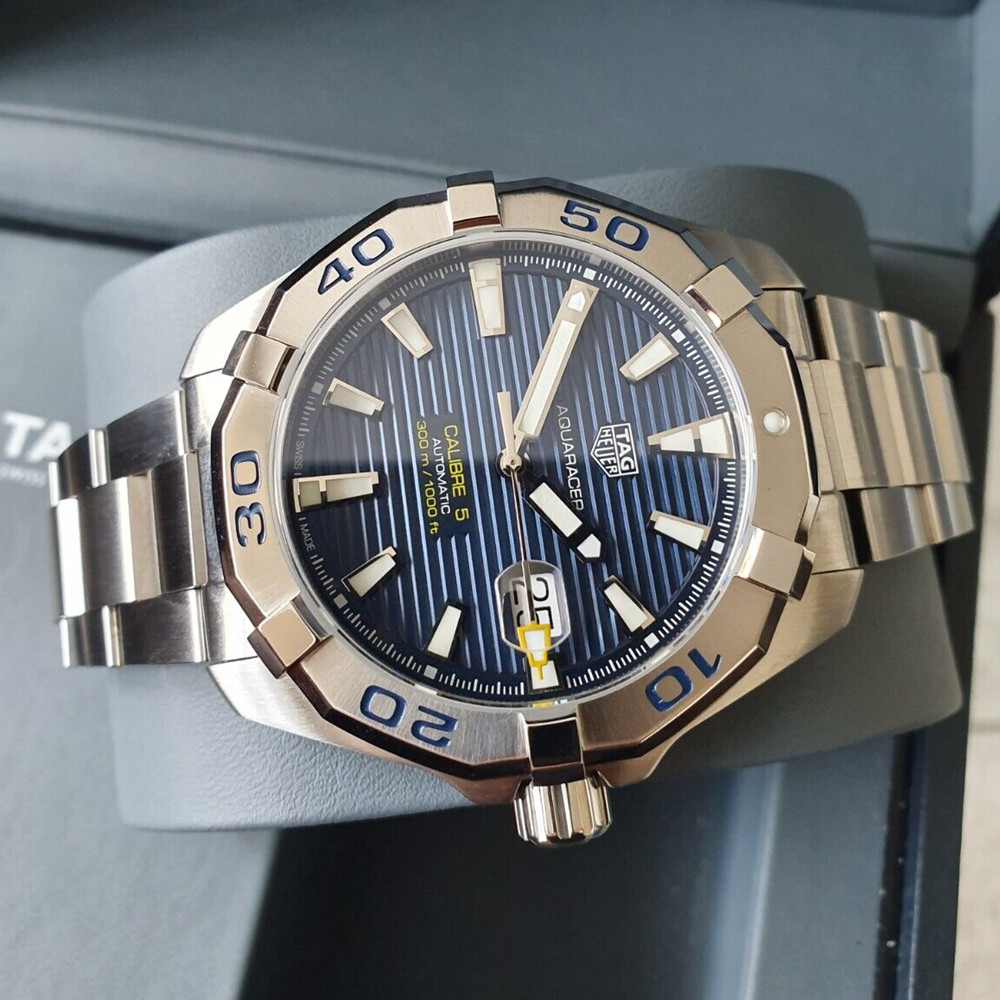 TAG Heuer Aquaracer 43mm Blue Line Dial WAY2012.BAO927 - WatchesReplica.is
