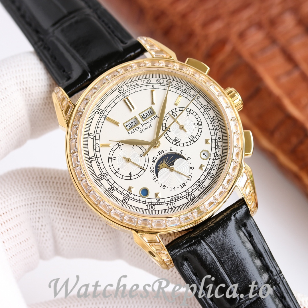 Patek Philippe Replica Complications 5270 Leather strap 41MM - WatchesReplica.is