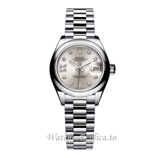 Replica Rolex Datejust 279166 28MM Stainless steel strap Ladies Watch - WatchesReplica.is