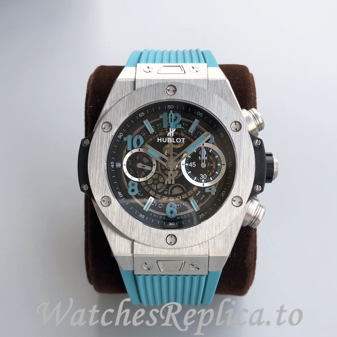 Hublot Replica Paraiba BIG BANG series Rubber strap 45MM - WatchesReplica.is