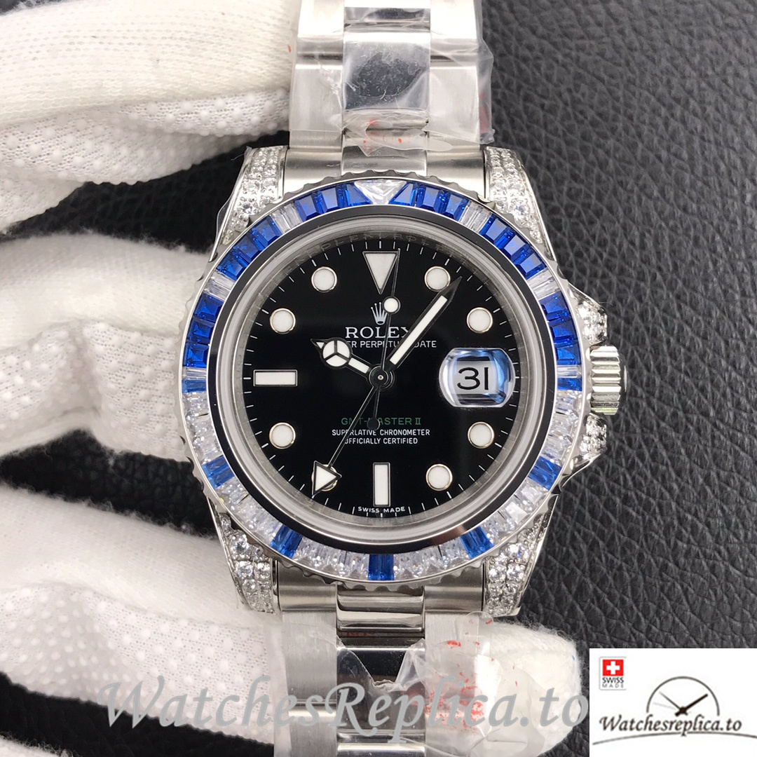 Swiss Rolex GMT-Master Replica 116759 Stainless steel strap 40MM - WatchesReplica.is