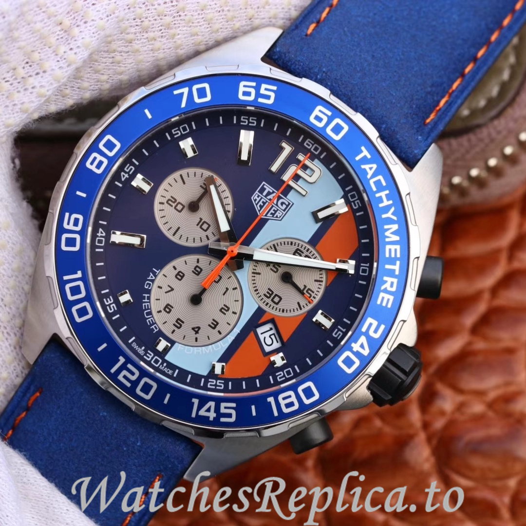 Tag Heuer Replica Formula-1 Leather strap 43MM - WatchesReplica.is