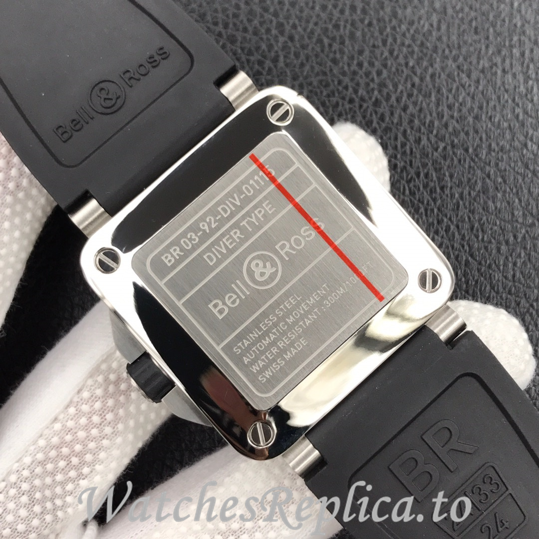 Bell Ross Replica BR 03 BR03-94 Rubber strap 42MM - WatchesReplica.is