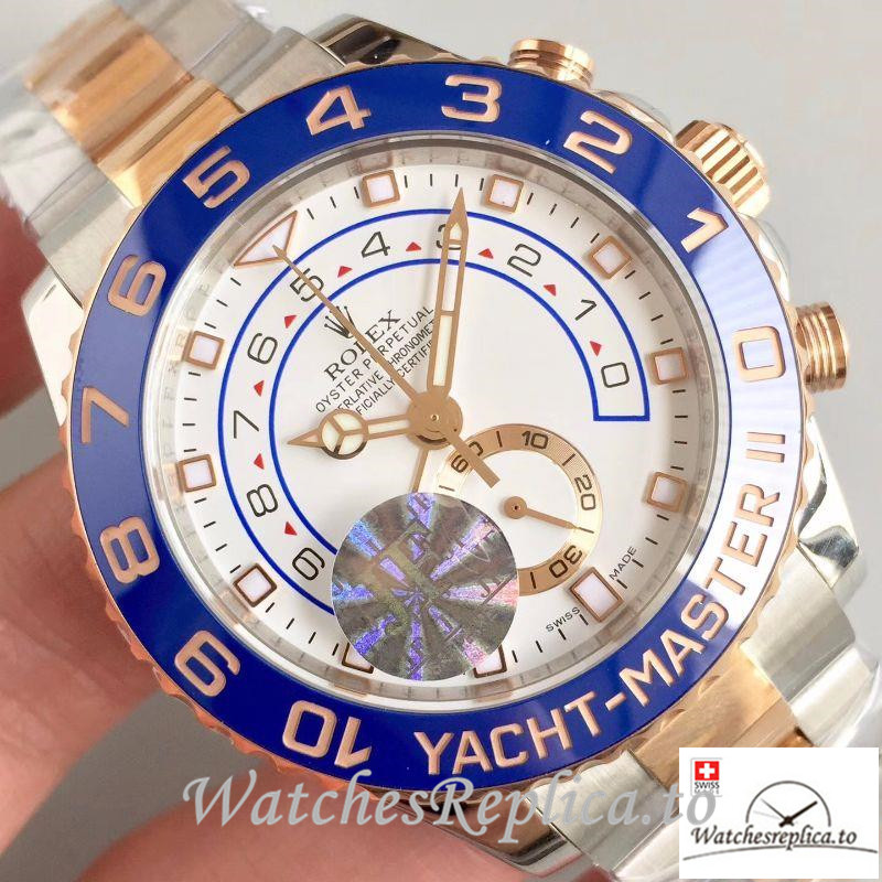 Swiss Rolex Yacht Master II Replica 116681 Number Markers 44MM - WatchesReplica.is