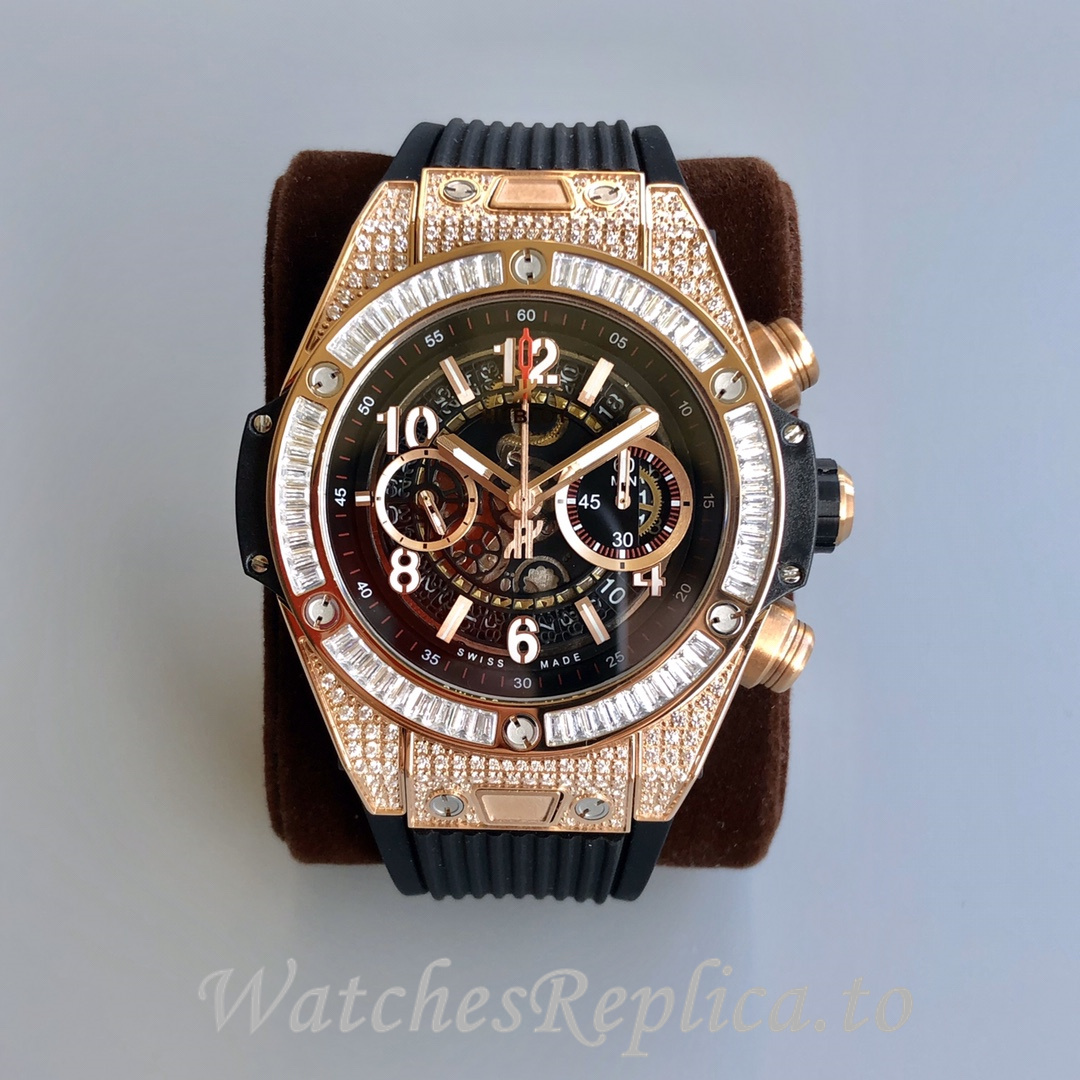 Hublot Replica Big Bang Gypsophila Chronograph v2 Rubber strap 45MM - WatchesReplica.is