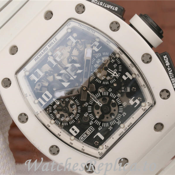 Richard Mille Replica RM011 Rubber strap 50MM - WatchesReplica.is