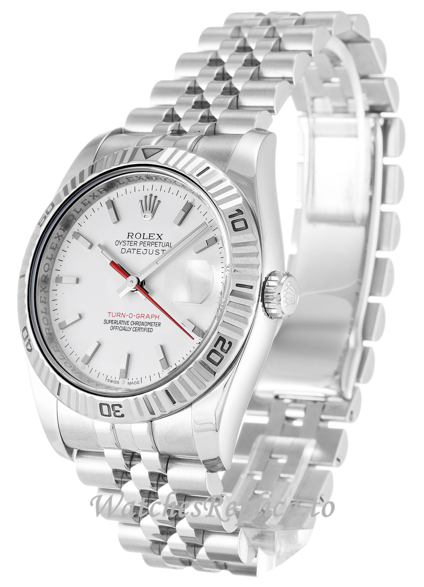 Rolex Turn O Graph White Dial 116264 - WatchesReplica.is