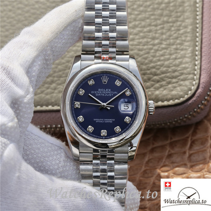 Swiss Rolex Datejust Replica 116200 Stainless steel strap 36MM - WatchesReplica.is