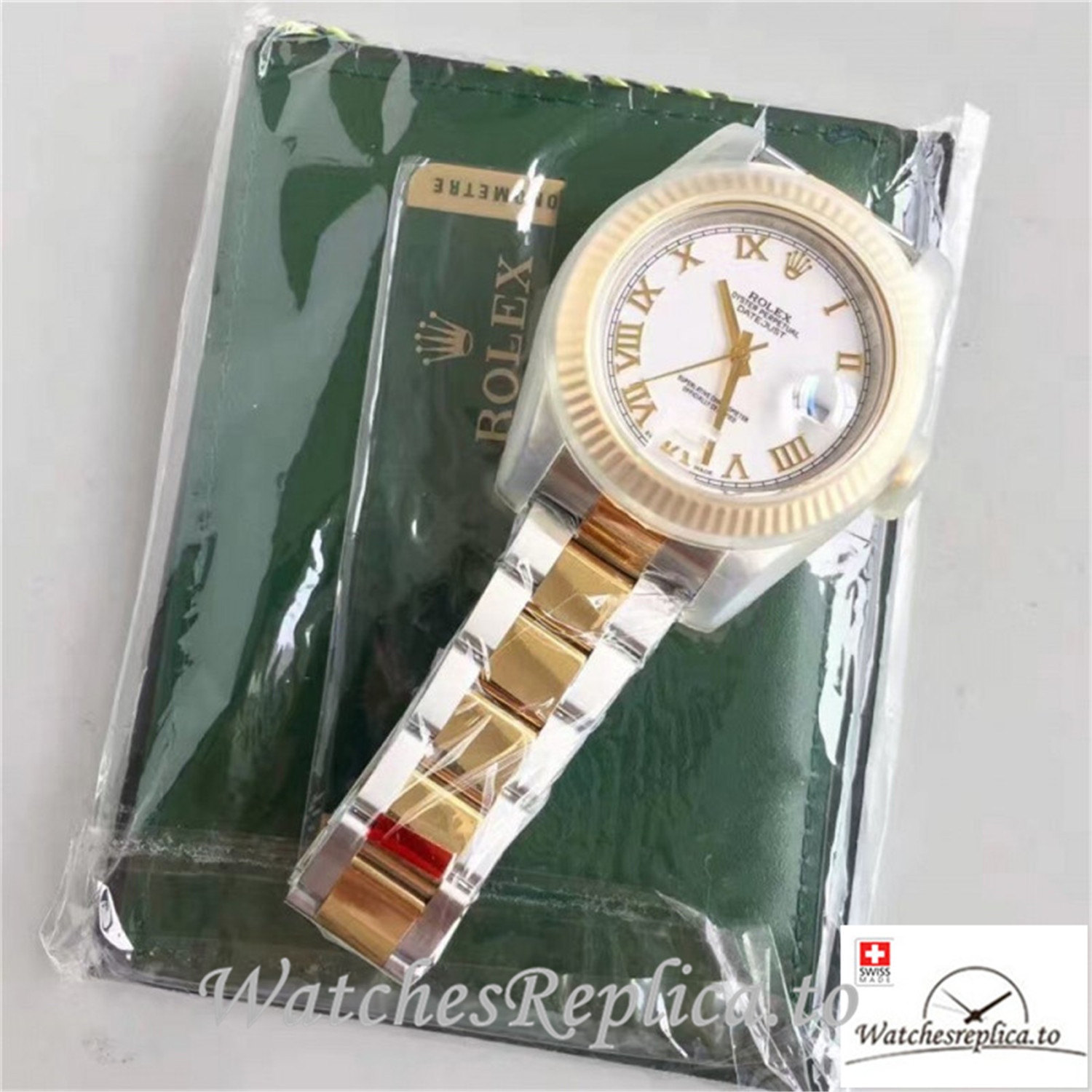 Swiss Rolex Datejust Replica 116333 003 Yellow Gold Bezel 41MM - WatchesReplica.is