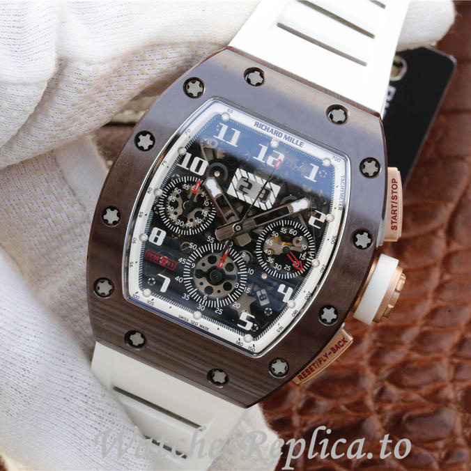Richard Mille Replica RM011 Rubber strap 50MM - WatchesReplica.is