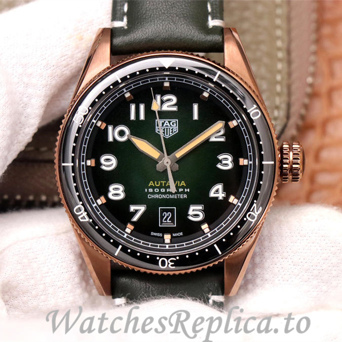 Tag Heuer Replica Autavia Leather strap 42MM - WatchesReplica.is