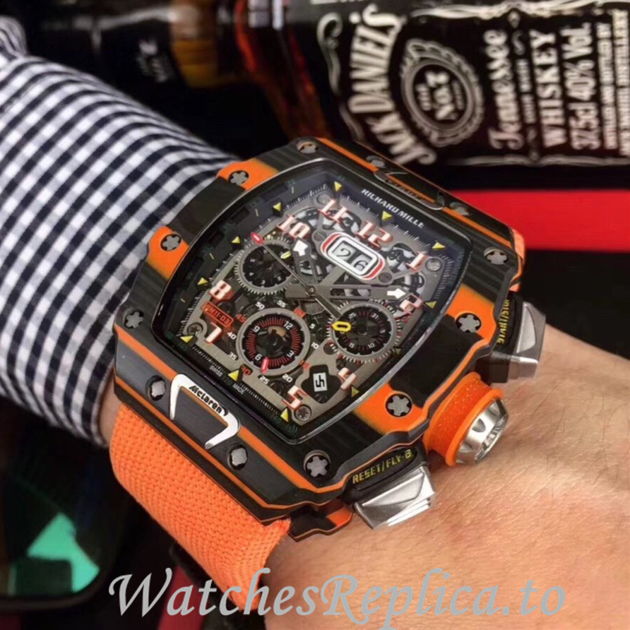 Richard Mille Replica RM011 Canvas strap 50MM - WatchesReplica.is