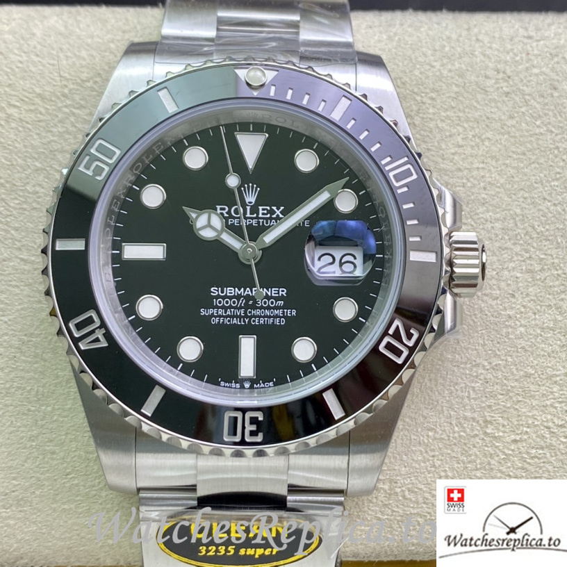 Swiss Rolex Submariner Replica 126610 Stainless steel strap 41MM Black Dial - WatchesReplica.is