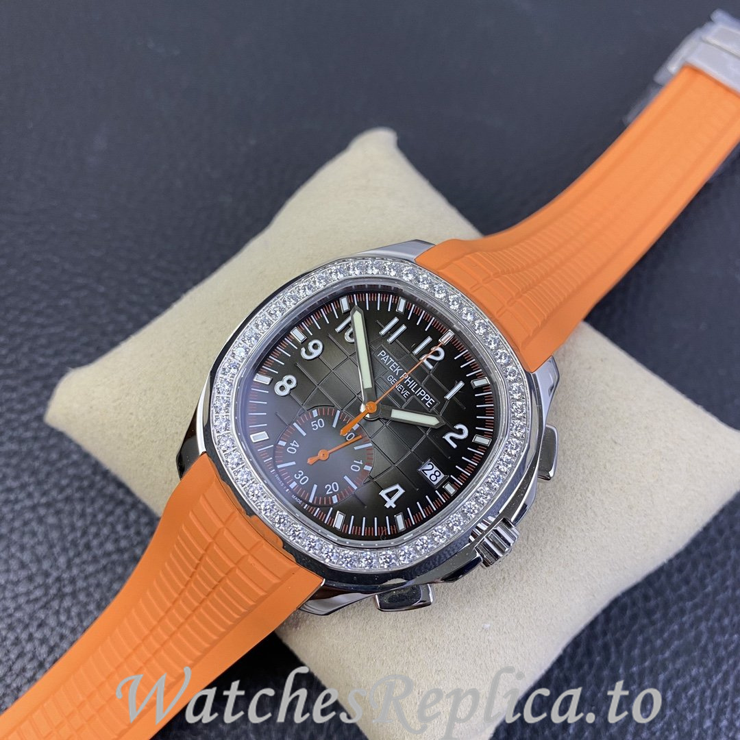 Patek Philippe Replica Aquanaut 5968A-001 Rubber strap 40MM - WatchesReplica.is