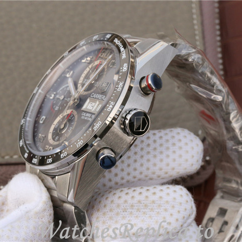 Tag Heuer Replica Carrera Stainless steel strap 43MM - WatchesReplica.is