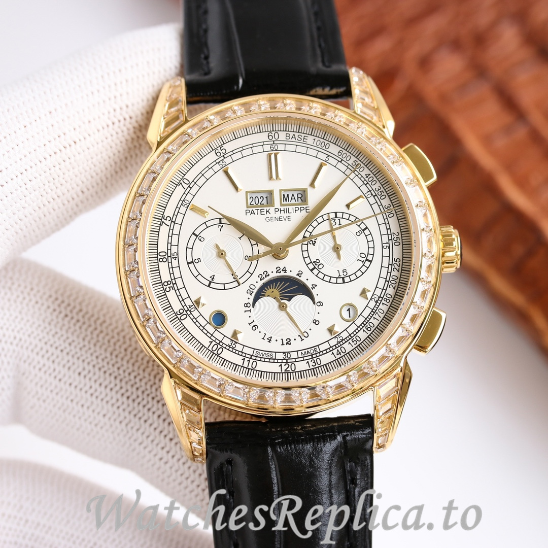 Patek Philippe Replica Complications 5270 Leather strap 41MM - WatchesReplica.is