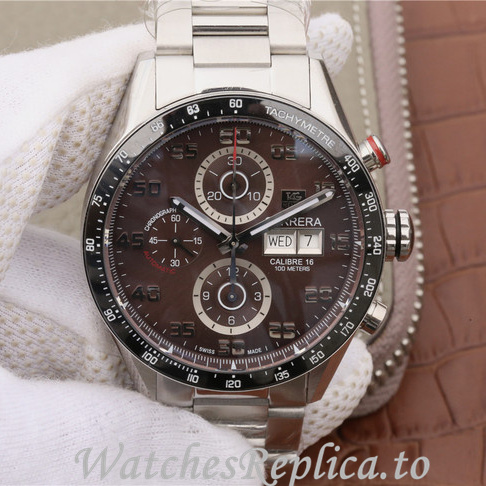 Tag Heuer Replica Carrera Stainless steel strap 43MM - WatchesReplica.is