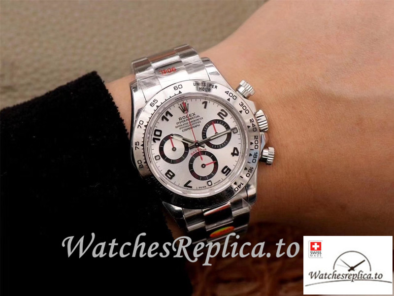 Swiss Rolex Daytona Cosmograph Replica 116509-78599 002 Gray Strap 40MM - WatchesReplica.is