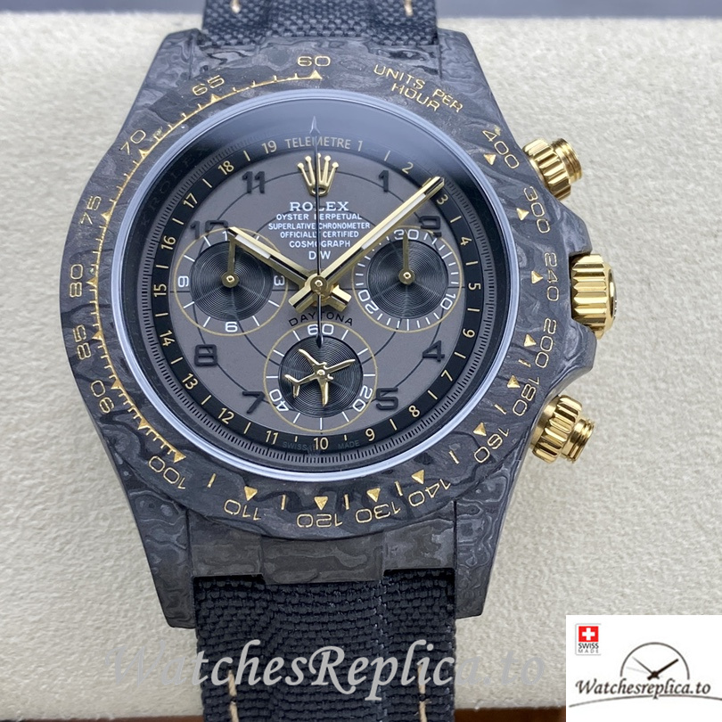 Swiss Rolex Daytona Avia Grey Replica Canvas strap 40MM - WatchesReplica.is