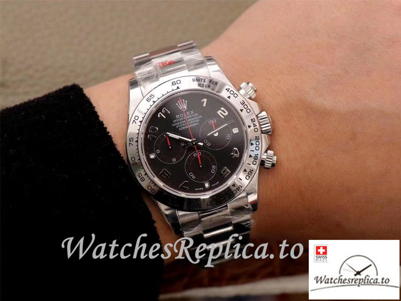 Swiss Rolex Daytona Cosmograph Replica 116509-78599 001 Gray Strap 40MM - WatchesReplica.is