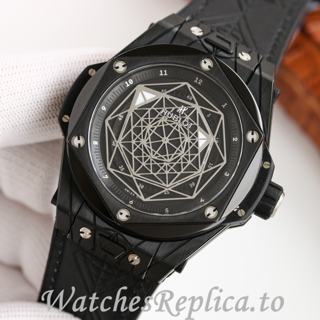 Hublot Replica Big Bang Elemental Material Chronograph v2 Rubber strap 45MM - WatchesReplica.is