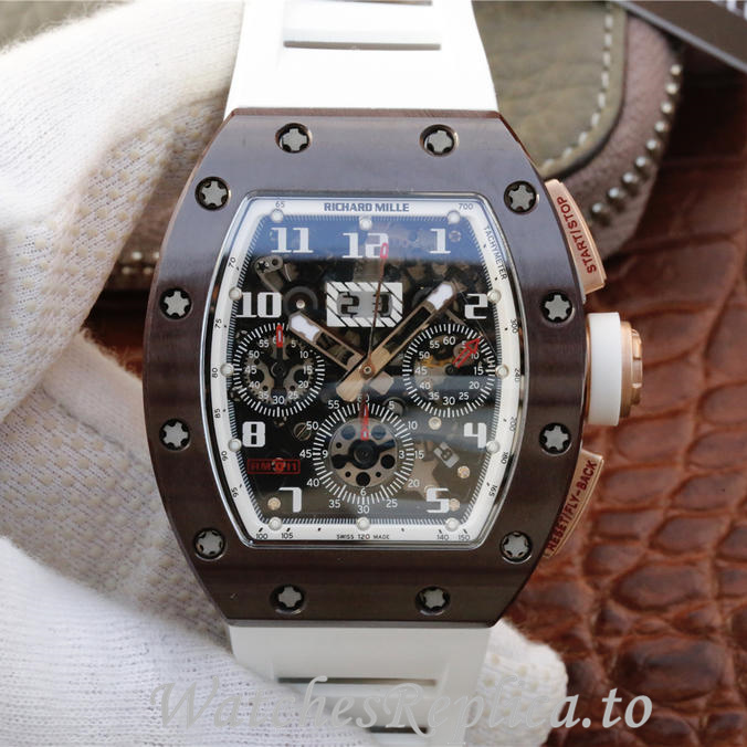 Richard Mille Replica RM011 Rubber strap 50MM - WatchesReplica.is