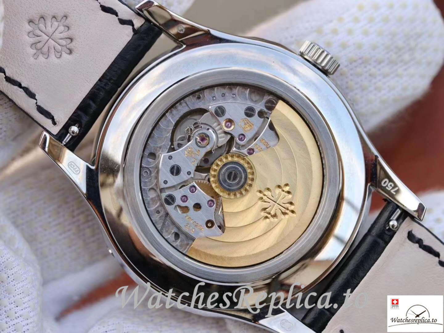 Swiss Patek Philippe Complications Annual Calendar Replica 5205G-013 Black Strap 40MM - WatchesReplica.is