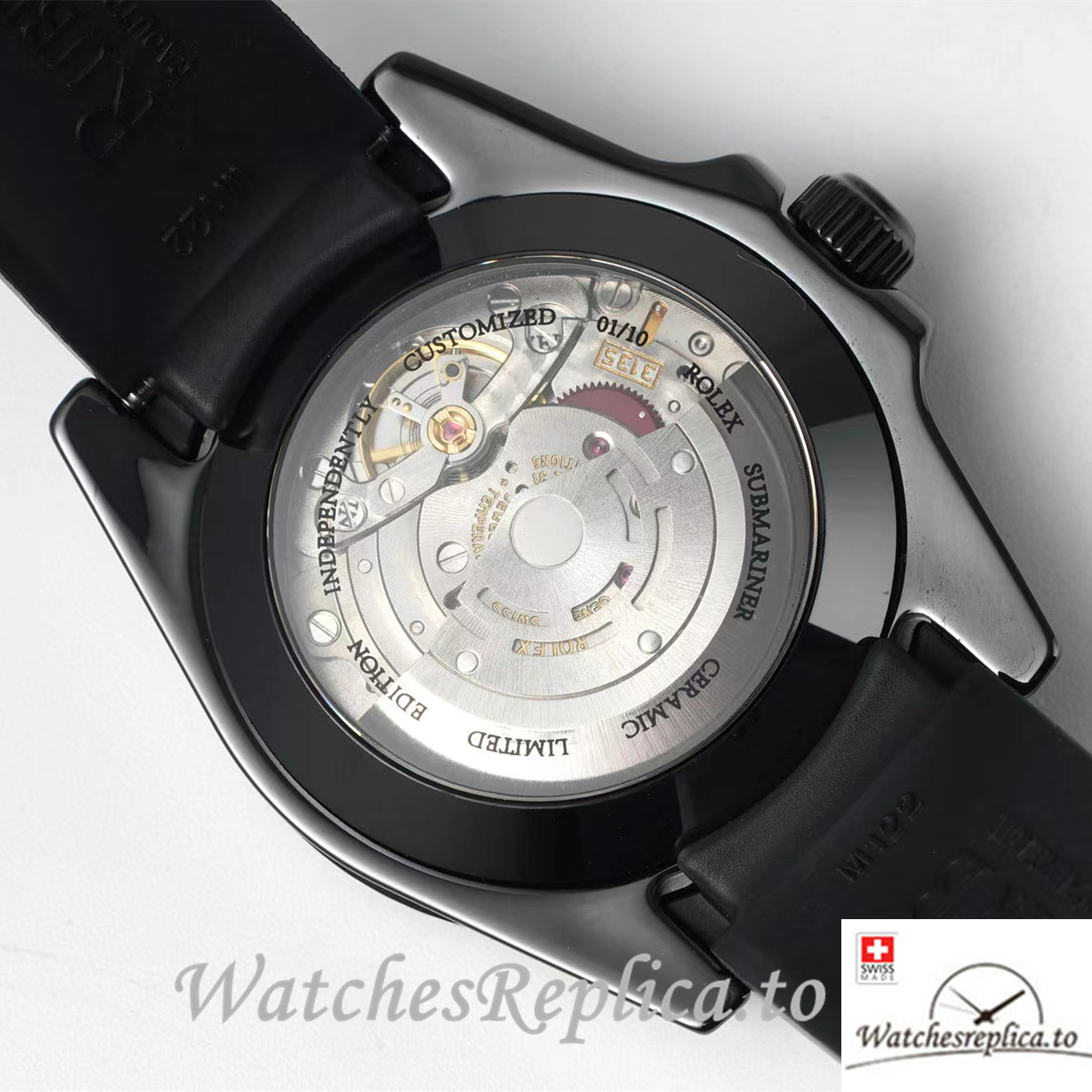 Swiss Rolex Oyster Perpetual Replica Rubber strap 40MM - WatchesReplica.is