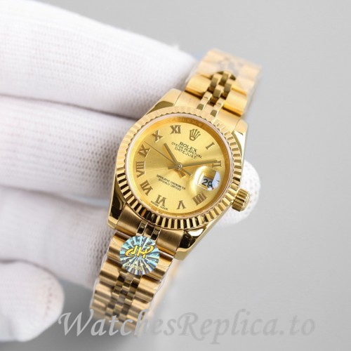 Swiss Rolex Datejust Replica 279383 Yellow Gold strap 28MM - WatchesReplica.is
