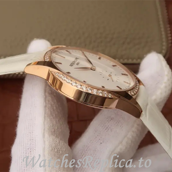 Patek Philippe Replica Calatrava 7122R-001 Leather strap 38MM - WatchesReplica.is