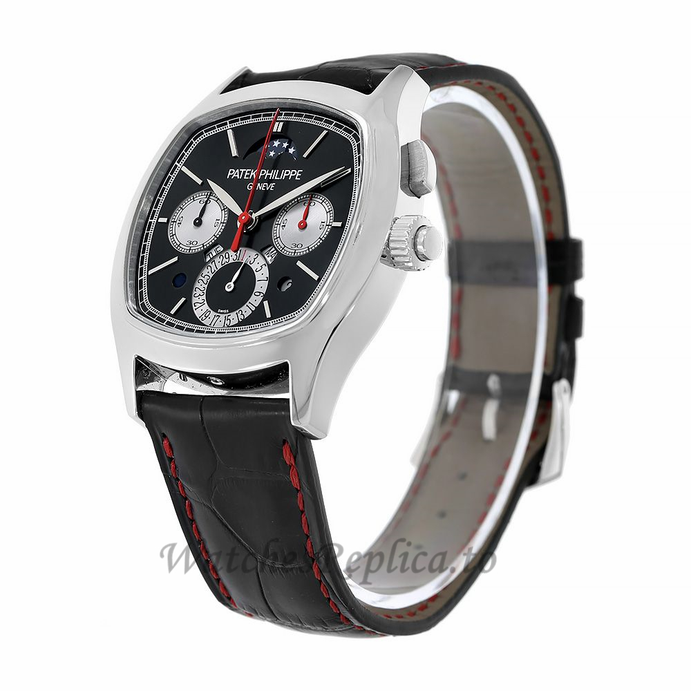 Patek Philippe Replica Grand Complications Platinum Split-Seconds 37MM Watch 5951P001 - WatchesReplica.is