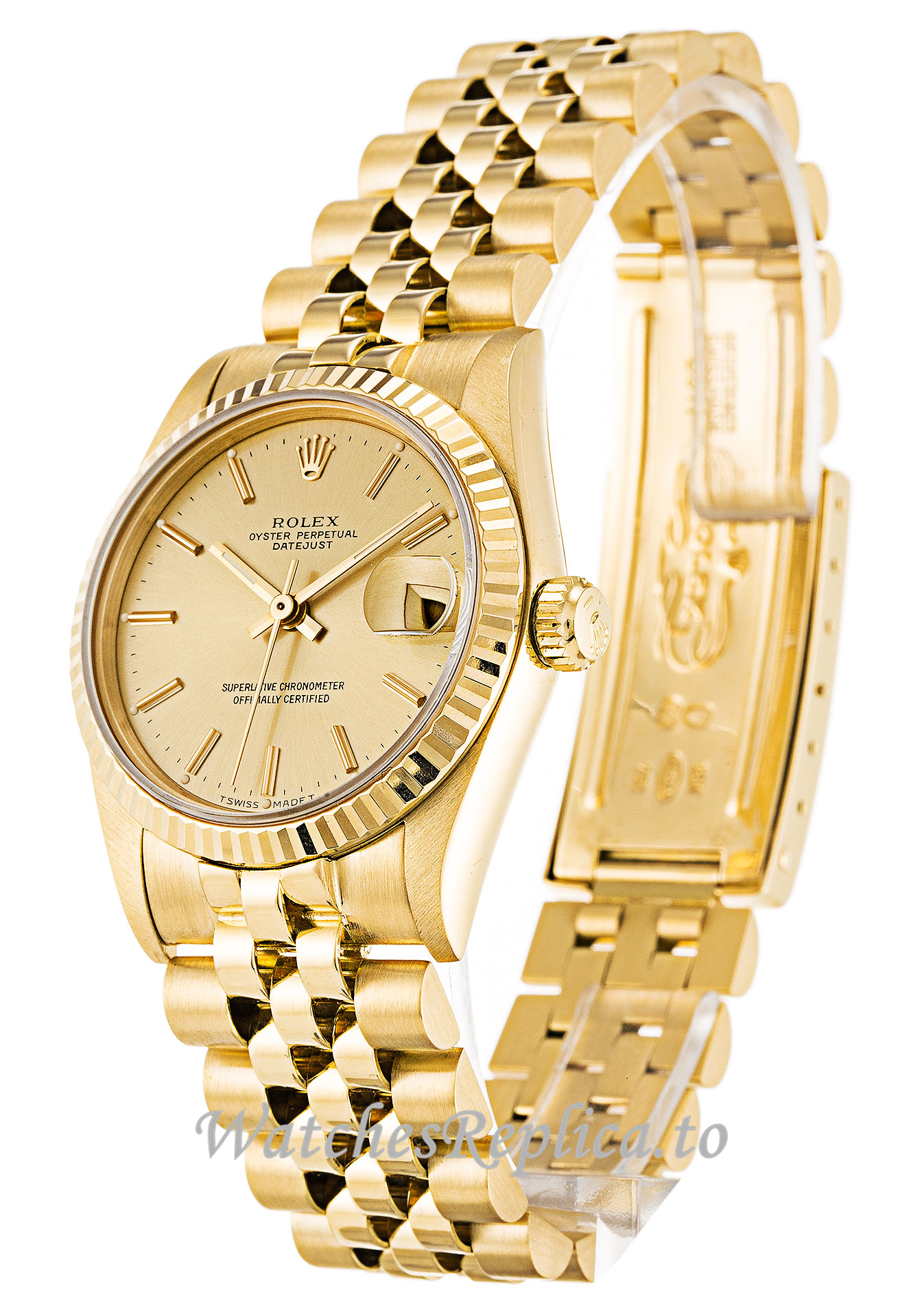 Rolex Mid Size Datejust Champagne Dial 68278 - WatchesReplica.is