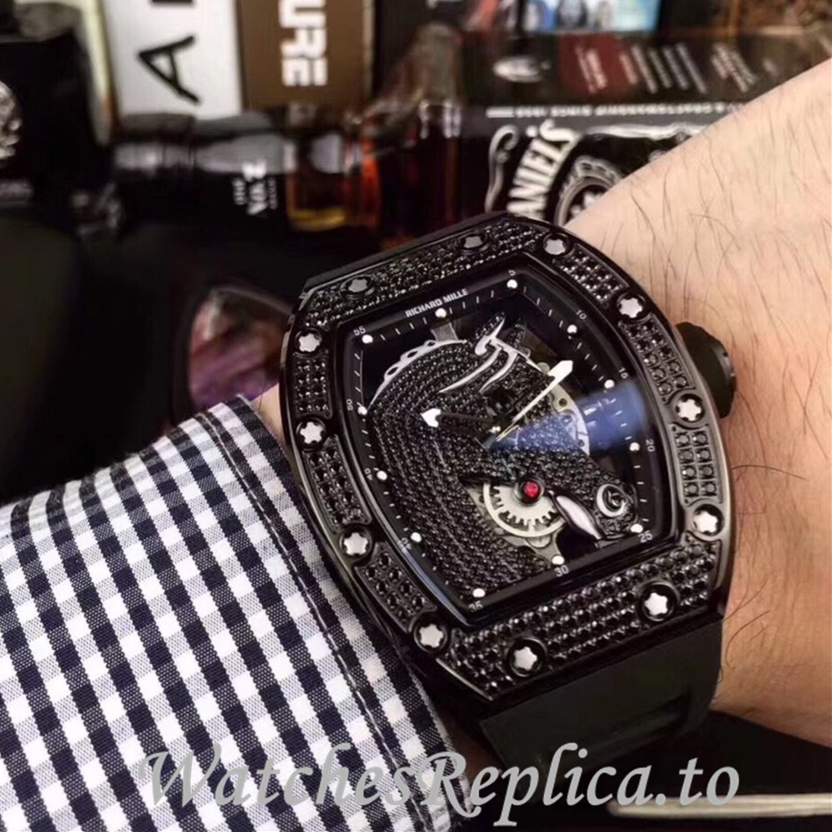 Richard Mille Replica RM52-02 Rubber strap 50MM - WatchesReplica.is
