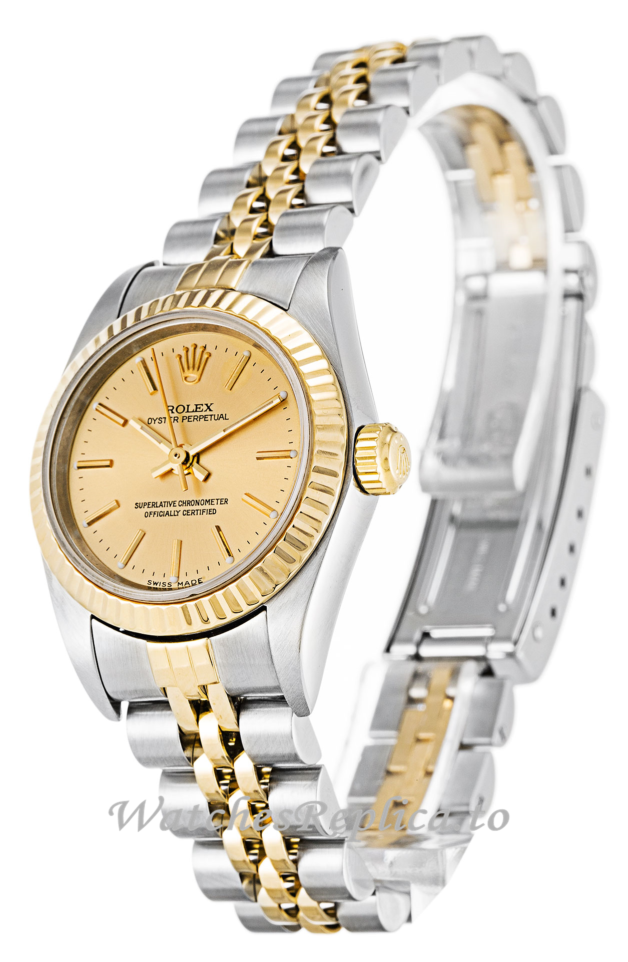 Rolex Lady Oyster Perpetual Champagne Dial 76193-24 MM - WatchesReplica.is