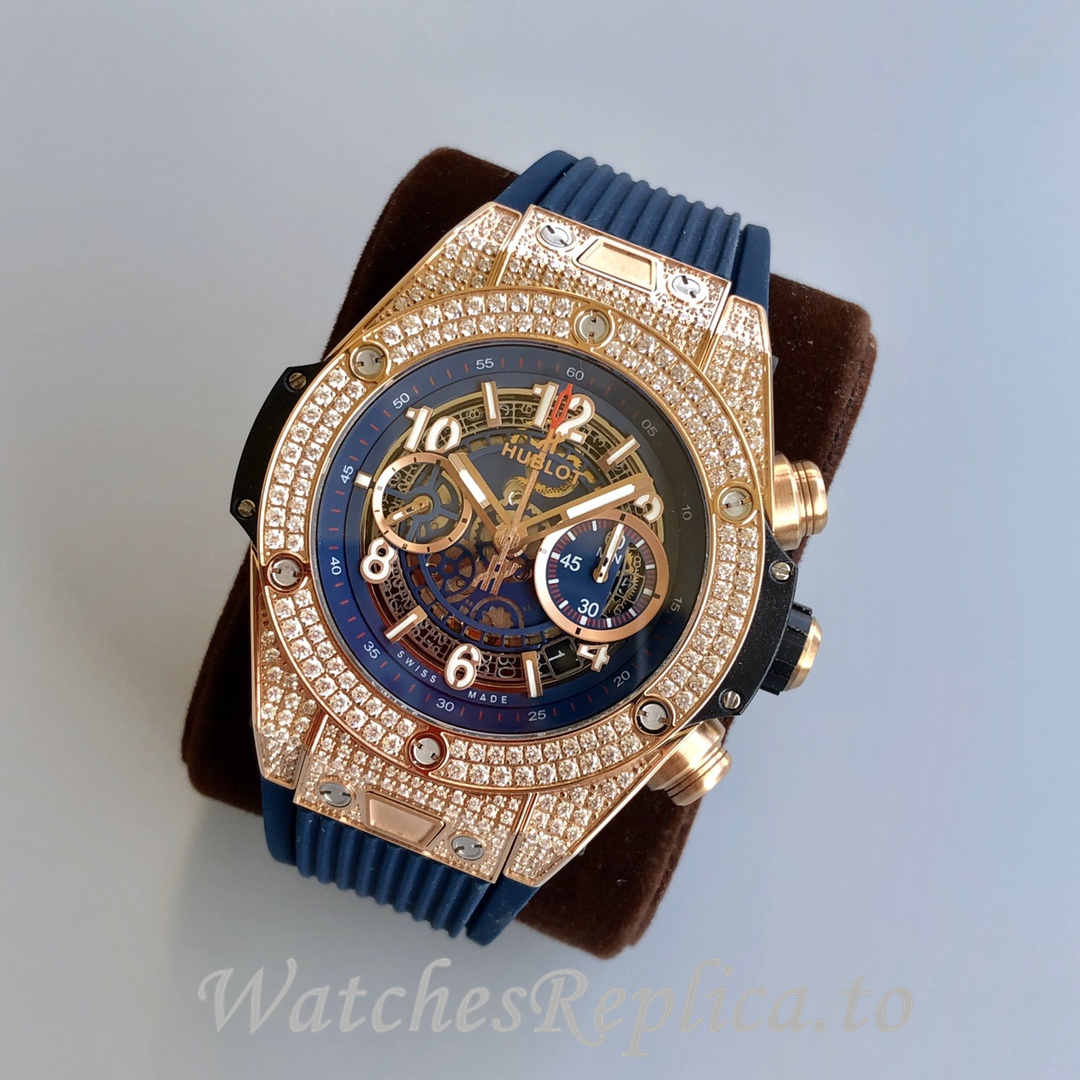 Hublot Replica Big Bang Gypsophila Chronograph v2 Rubber strap 45MM - WatchesReplica.is