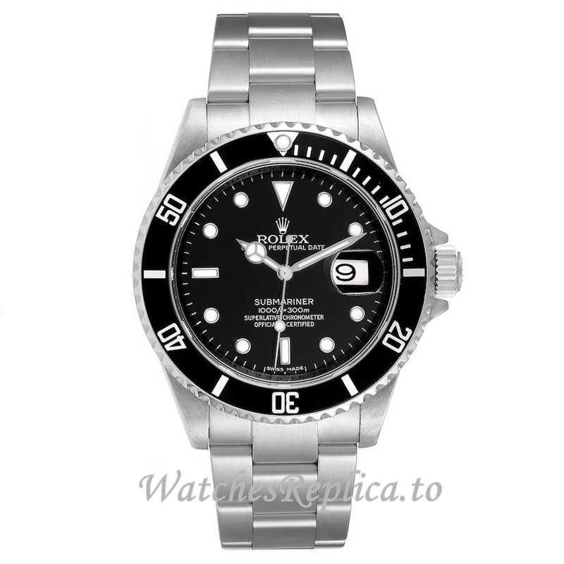 Replica Rolex Submariner Black Dial 16610 - WatchesReplica.is