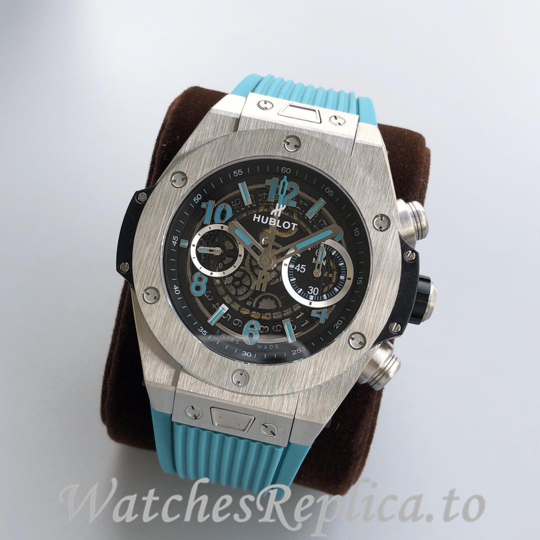 Hublot Replica Paraiba BIG BANG series Rubber strap 45MM - WatchesReplica.is