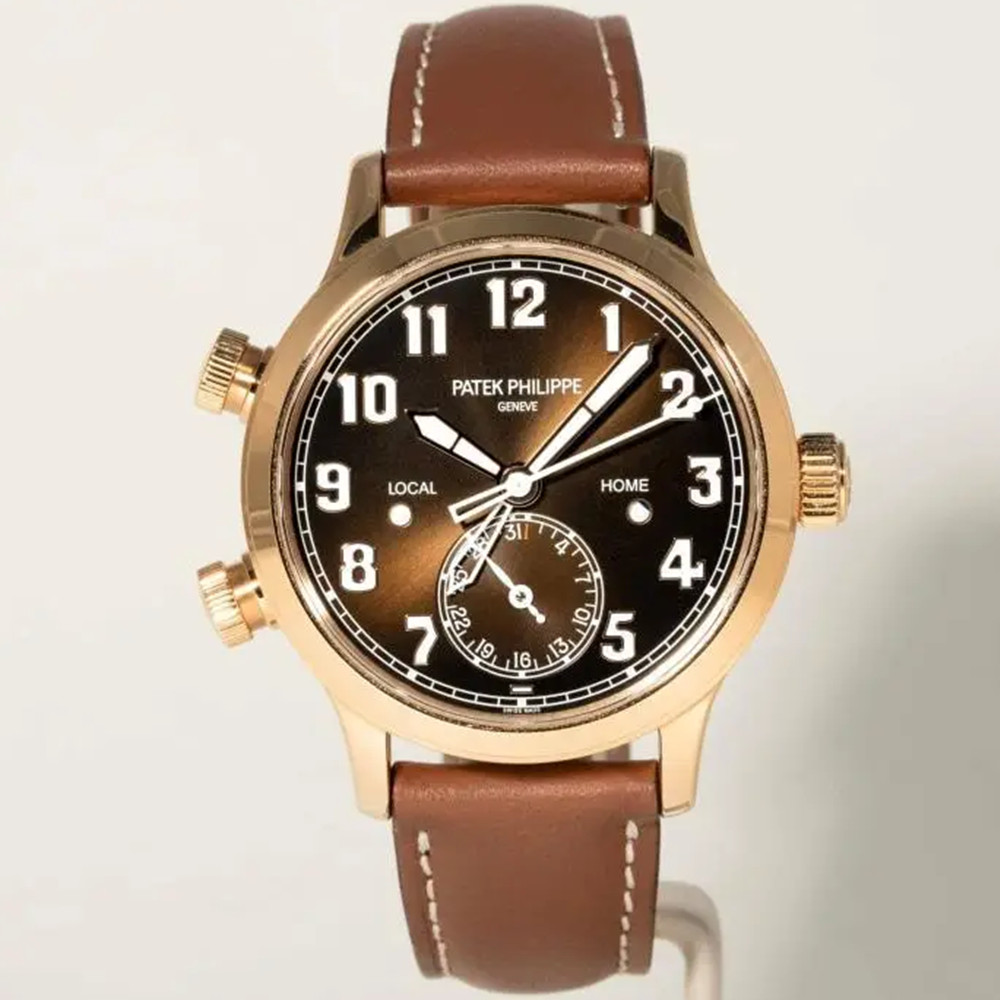 Patek Philippe Calatrava 37.5mm Brown Sunburst Dial 7234R-001 - WatchesReplica.is