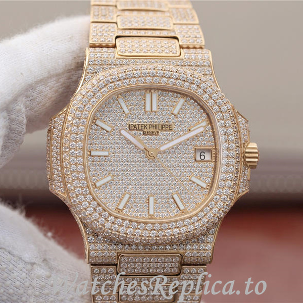 Patek Philippe Replica Nautilus Yellow Gold strap 40MM - WatchesReplica.is