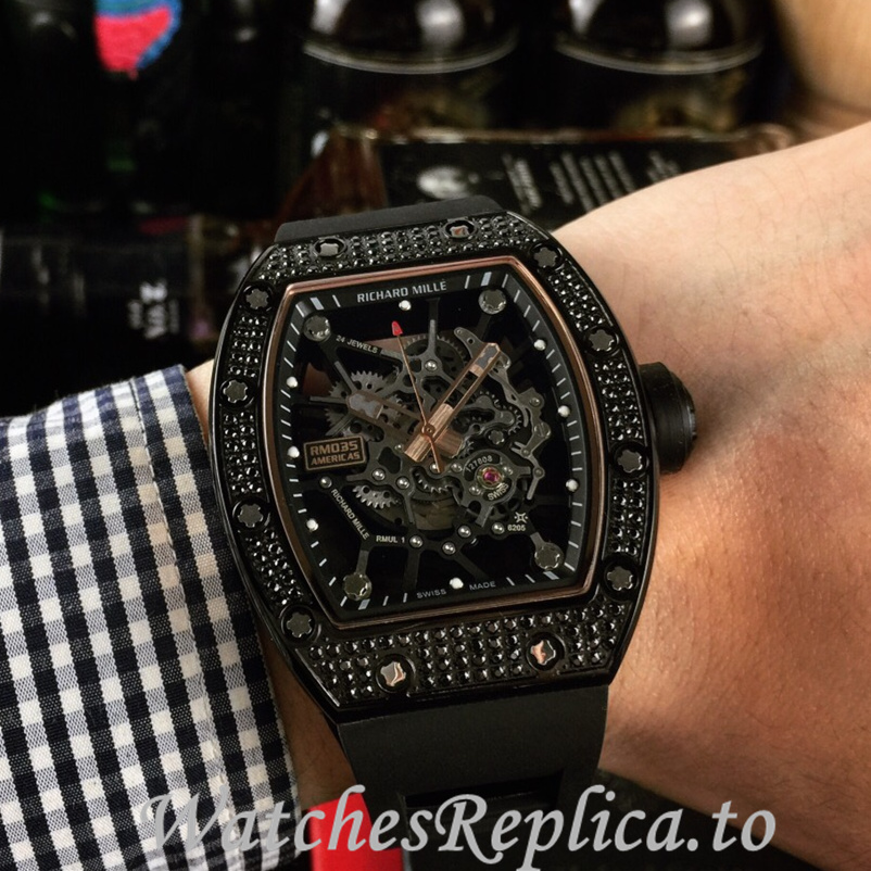 Richard Mille Replica RM035-AMERICA5 Rubber strap 50MM - WatchesReplica.is