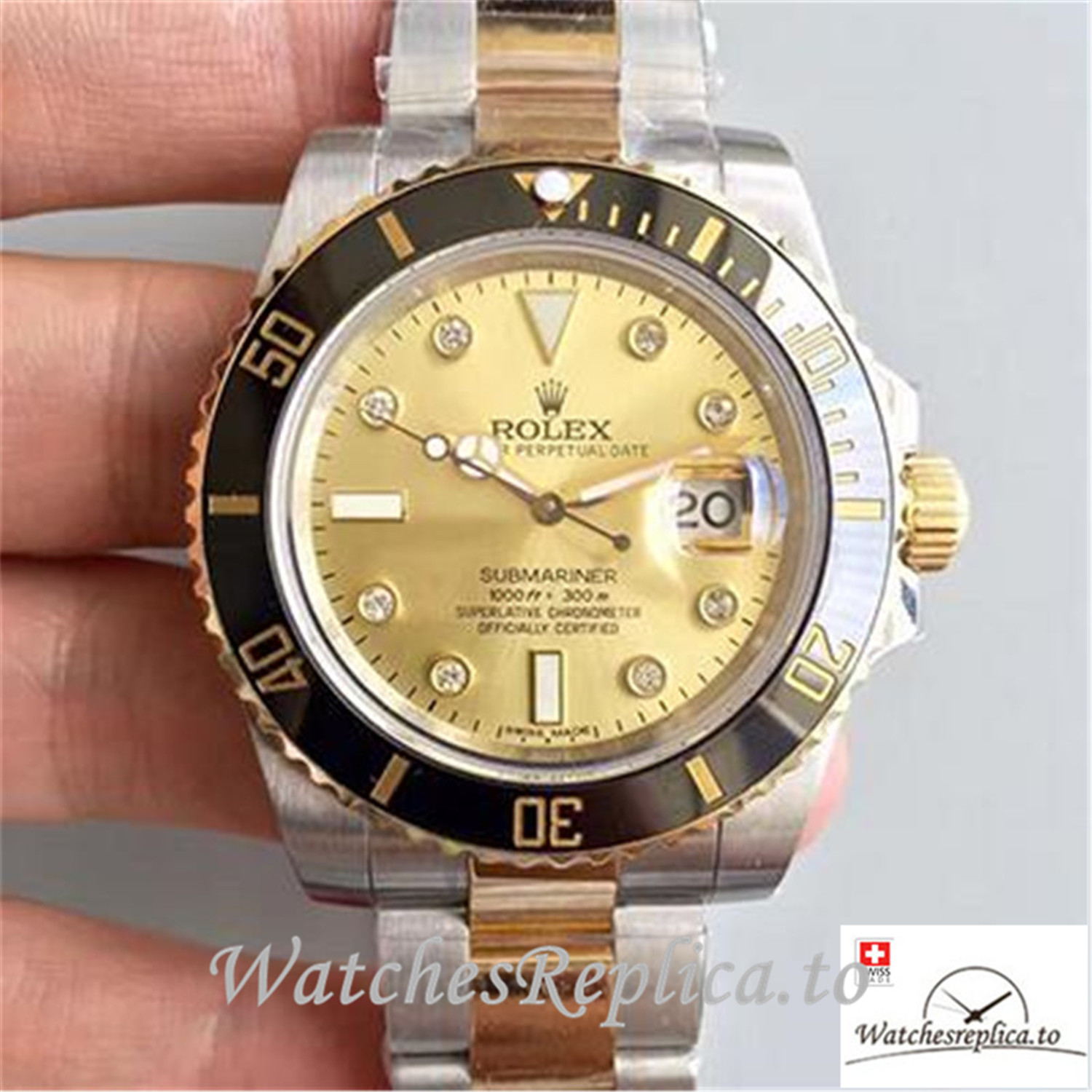 Swiss Rolex Submariner Date Replica 116613LN 001 Black Bezel 40MM - WatchesReplica.is