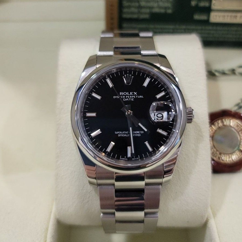 Replica Rolex Day Date Black Dial 115200 - WatchesReplica.is