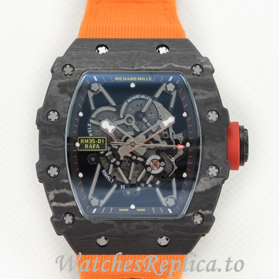 Richard Mille Replica RM35-01 Canvas strap 50MM - WatchesReplica.is