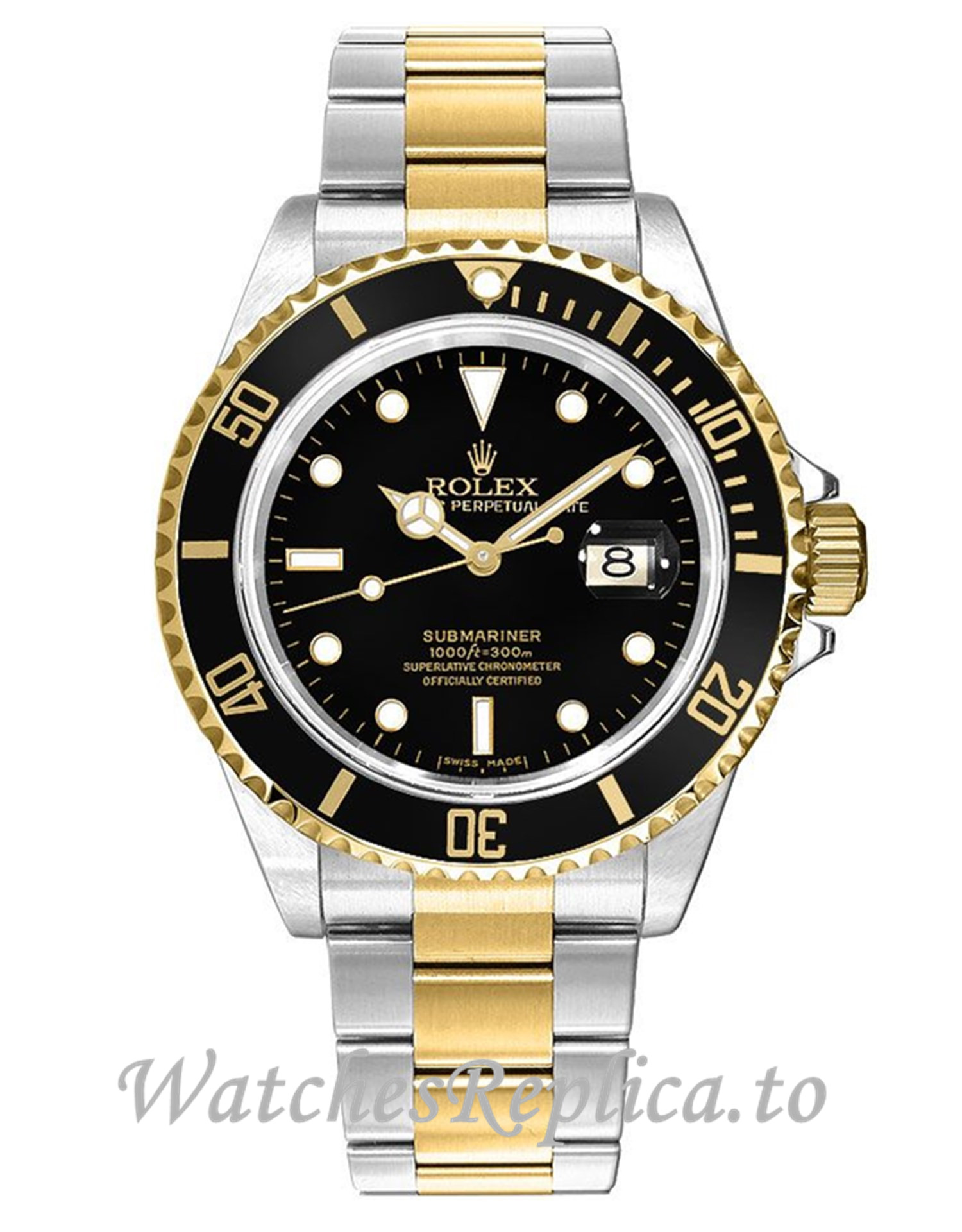 Rolex Submariner Replica 16613LN Black Dial - WatchesReplica.is