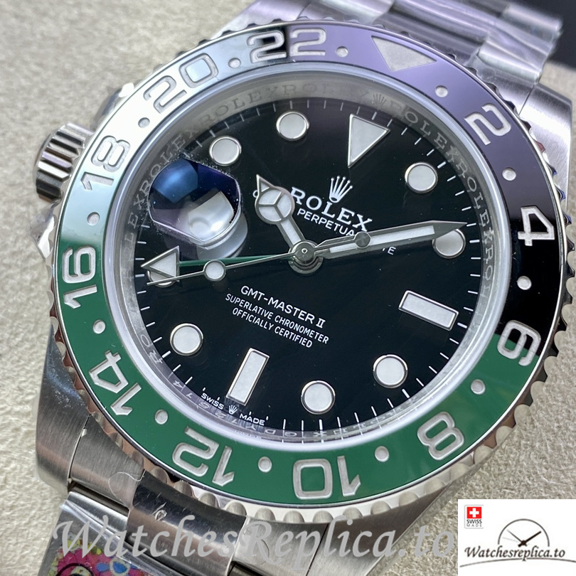 Swiss Rolex GMT Master Replica 126720 Stainless steel strap 40MM - WatchesReplica.is
