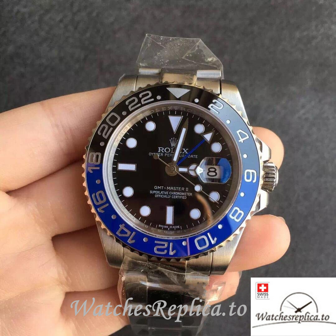 Swiss Rolex GMT-Master Replica 126710BLNR-0003 Stainless steel strap 40MM - WatchesReplica.is